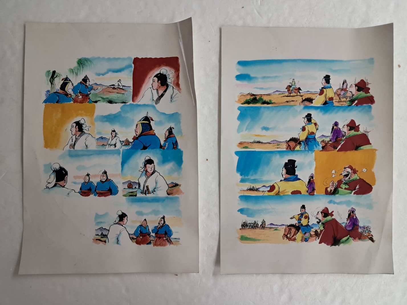 [85] 만화가 신동우 화백 [만화 인화 사진] 2점