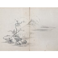 문인화가 있는 간찰첩