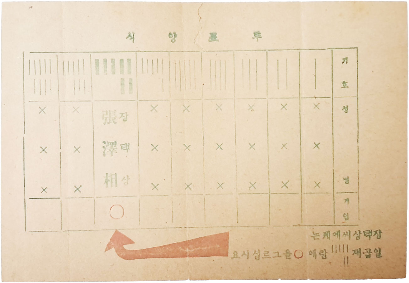장택상 소형 홍보전단