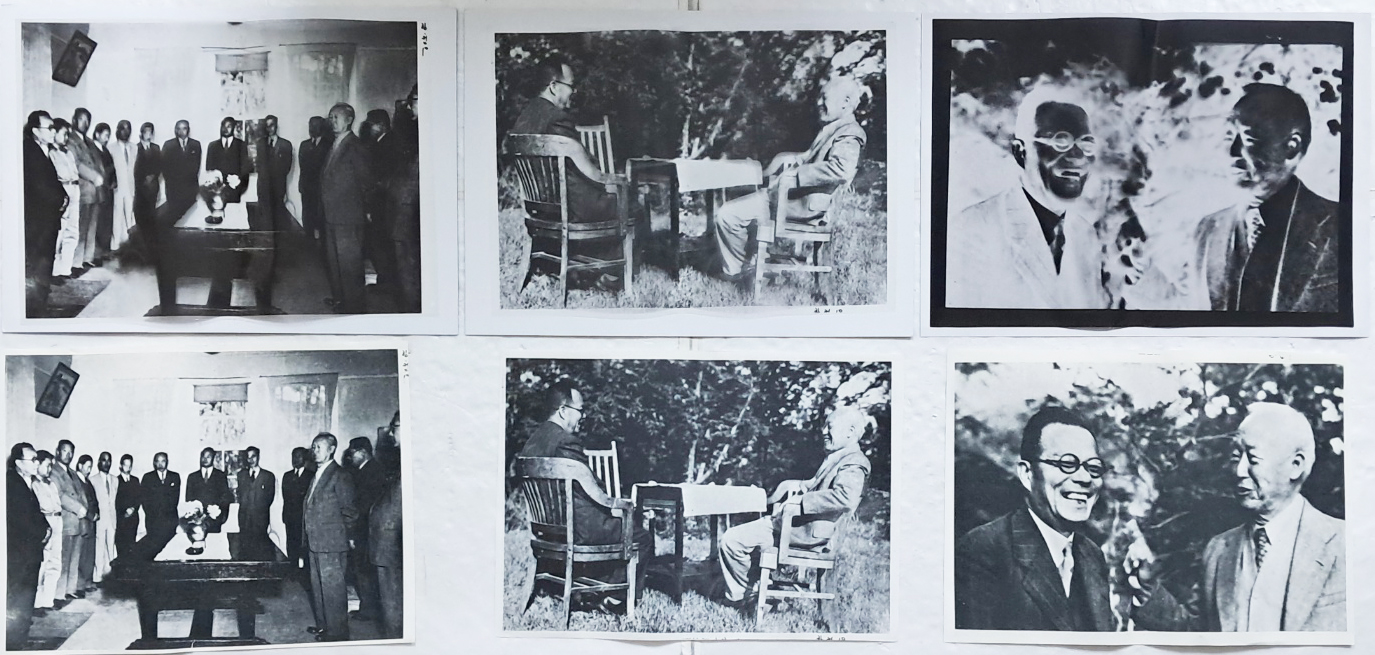 제1공화국 이승만 대통령과 장면 부통령 사진 등이 있는 대형 필름 3점 일괄