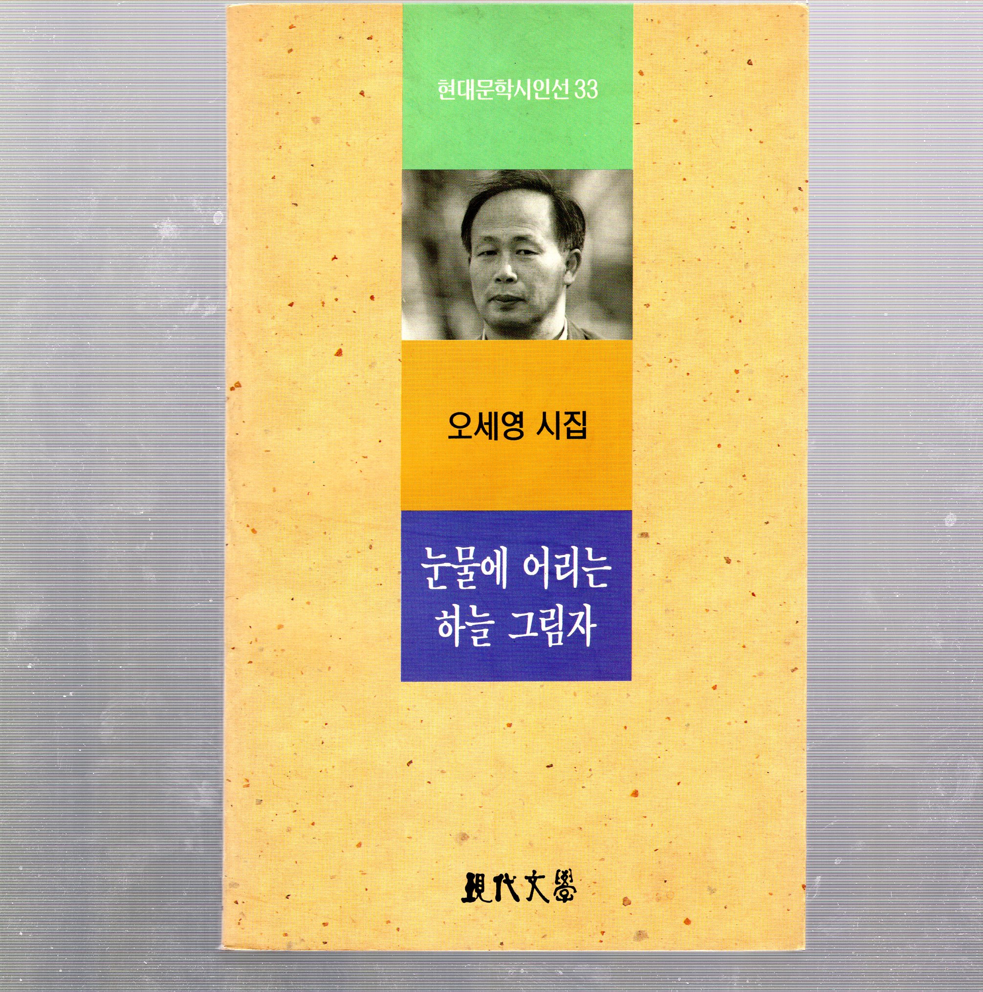 눈물에 어리는 하늘 그림자 (오세영시집,초판)