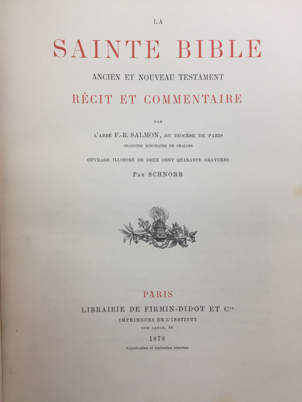 LA SAINTE BIBLE ANCIEN ET NOUVEAU TESTAMENT RECIT ET COMMENTAIRE