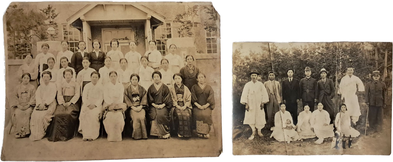 김해읍사무소, 기원2600년(紀元二千六百年) 등이 쓰인 사진 등 일제강점기 사진 2점 일괄