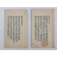 세필로 정서한 명문 필사본 2책