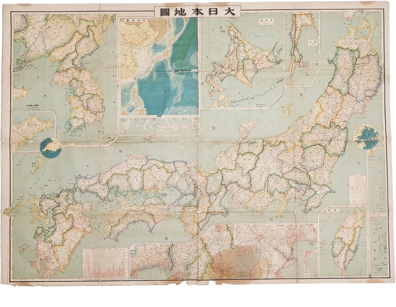 컬러 대형지도 [대일본지도 大日本地圖]