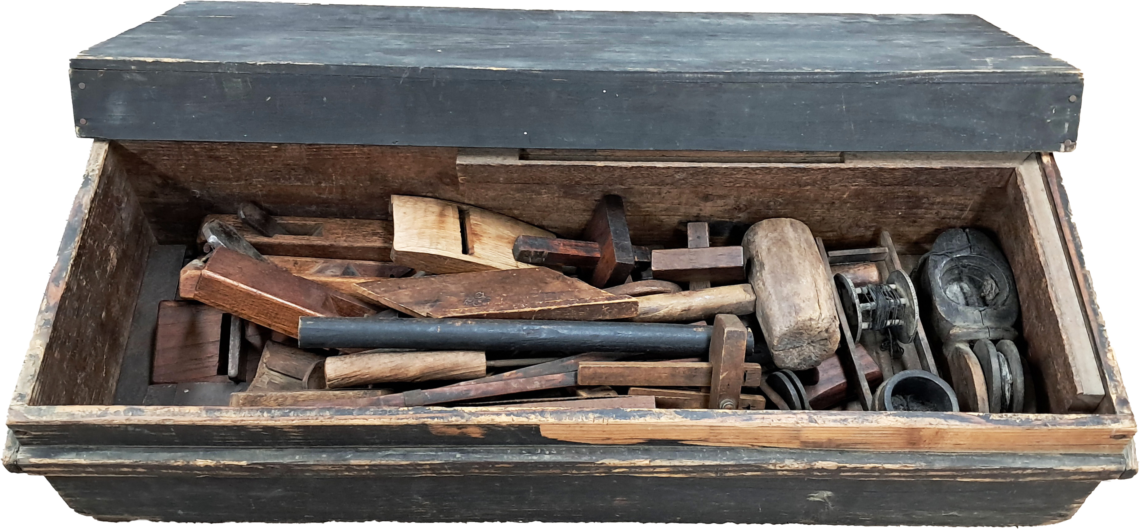 일제강점기 이후 각종 목공 재료 49점과 박스 일괄