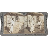 스테레오 뷰 - 서울지역 어느 초가집에서 행복하게 지내는 조선 백성들의 모습