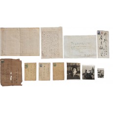 신석정·신석우·장만영·조병화·전광용 5인의 서신 및 사진 자료 10점 일괄