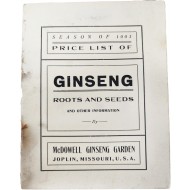 1903년도 가격목록이 실린 [인삼 안내 책자]