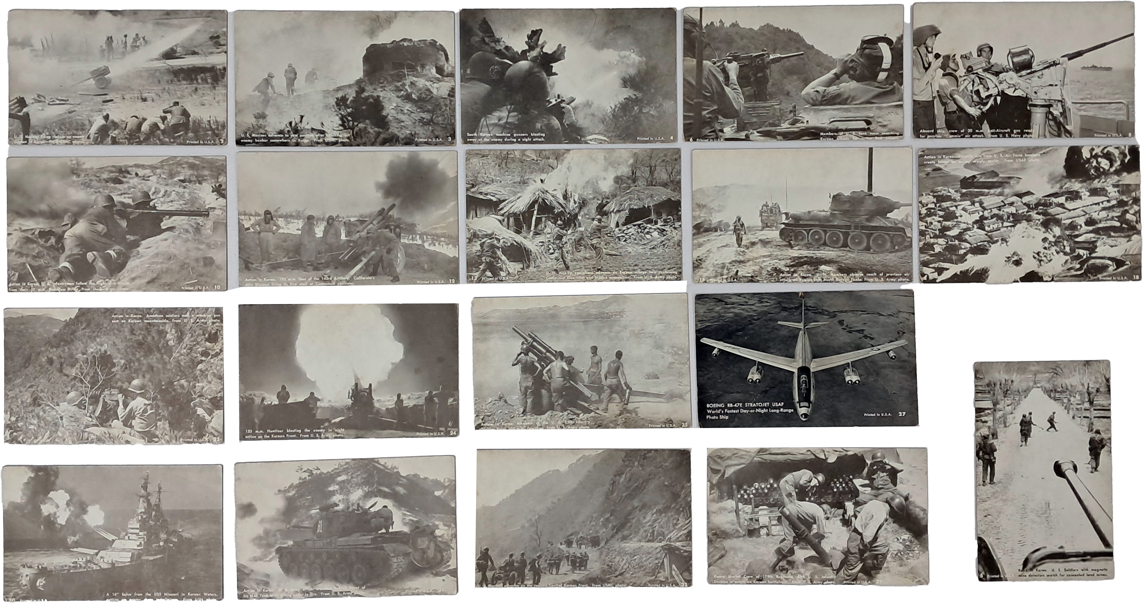 한국전쟁 미군 공식 전투사진 카드 모음