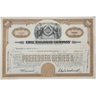 [285] 1952∼53년 한국전쟁기 미국 이리(Erie)철도회사 우선주 100주 주권
