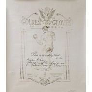 [135] 미군정기 조선에서 개최된 [Golden Gloves of Korea] 대회 공식 인증서