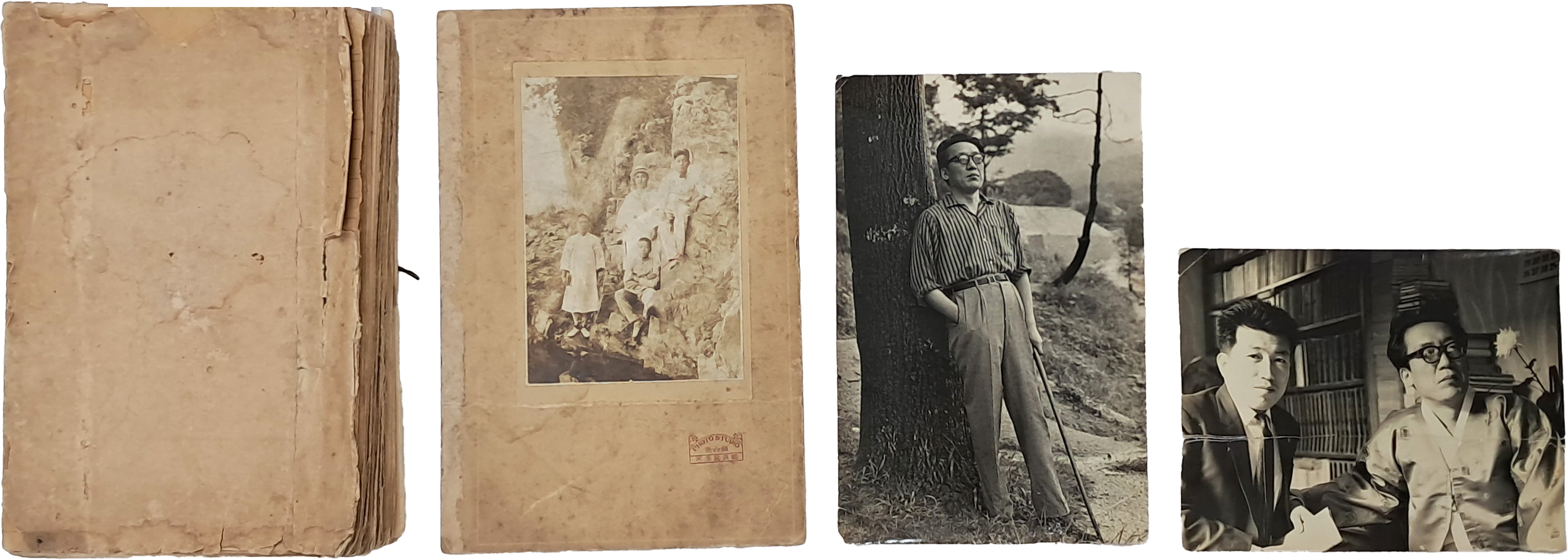 [16] 조지훈 시인의 형 조동진 작가의 친필 수고본(手稿本) [세림전집]과 두 형제 사진 3점 등 일괄