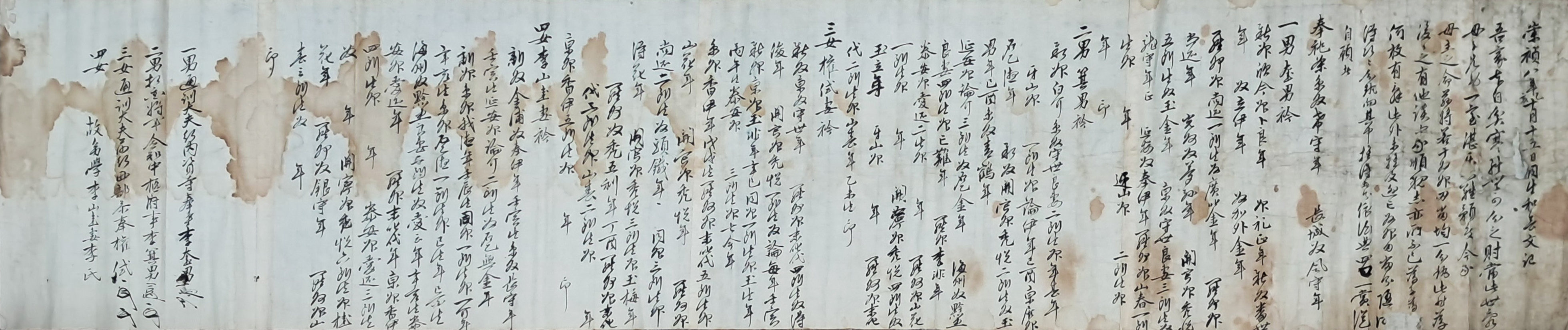 [216] 17세기 이항복 측실가문의 재산분할 기록인 [화회문기 和會文記]