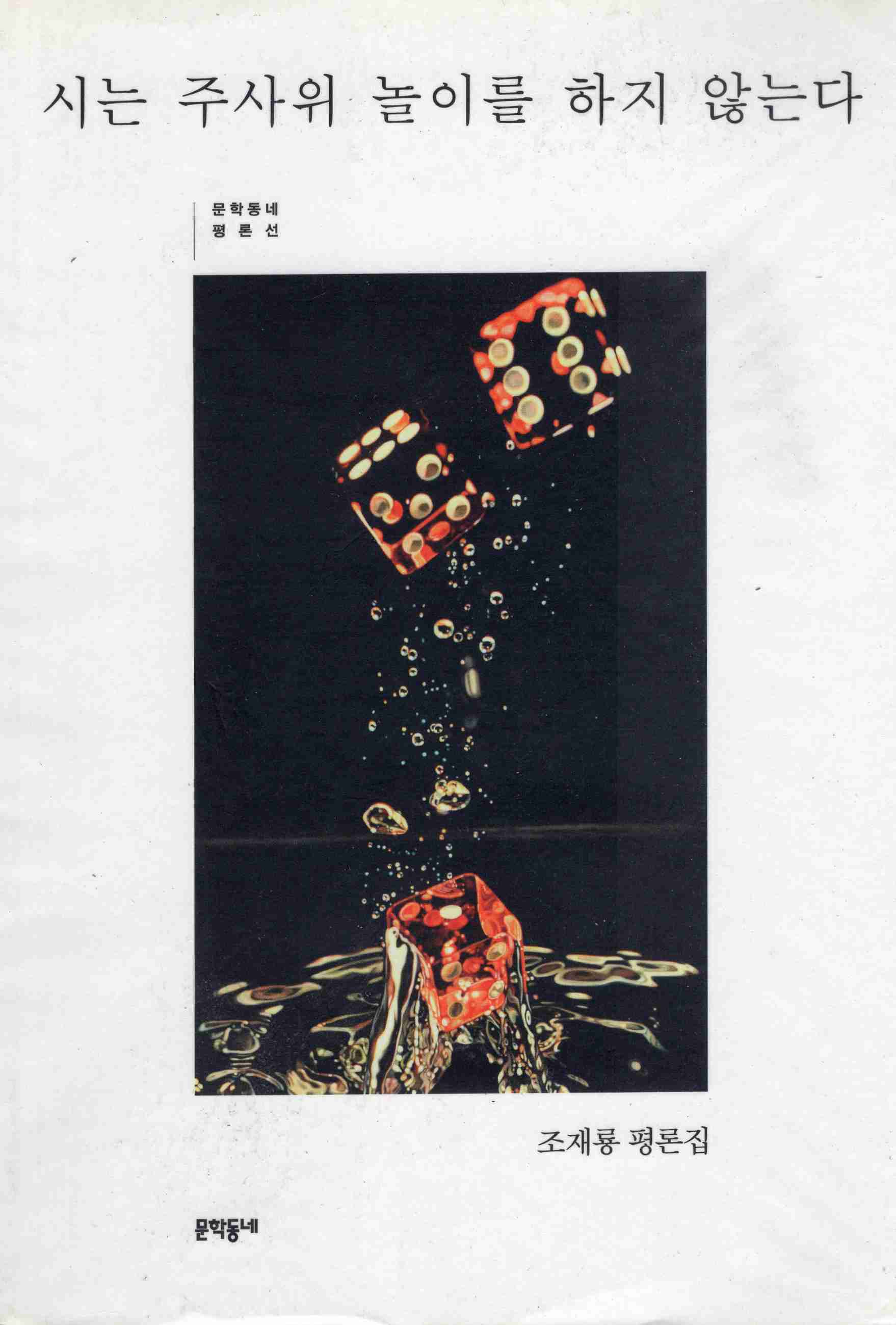 시는 주사위 놀이를 하지 않는다 (조재룡 평론집)