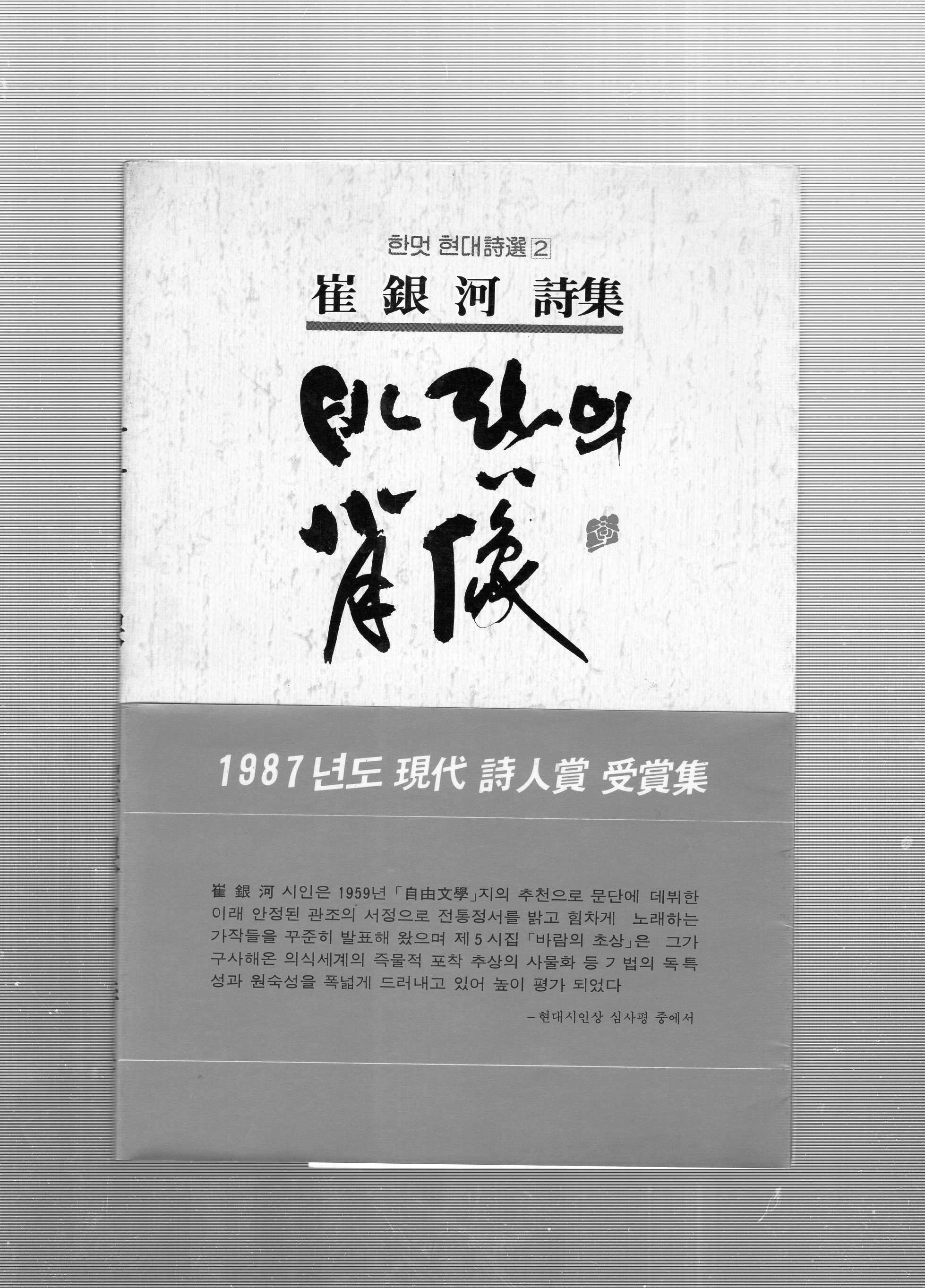 바람의 초상(최은하 시집)