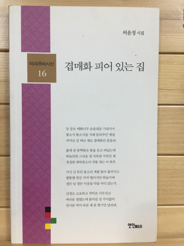 겹매화 피어 있는 집 (허윤정시집,초판)