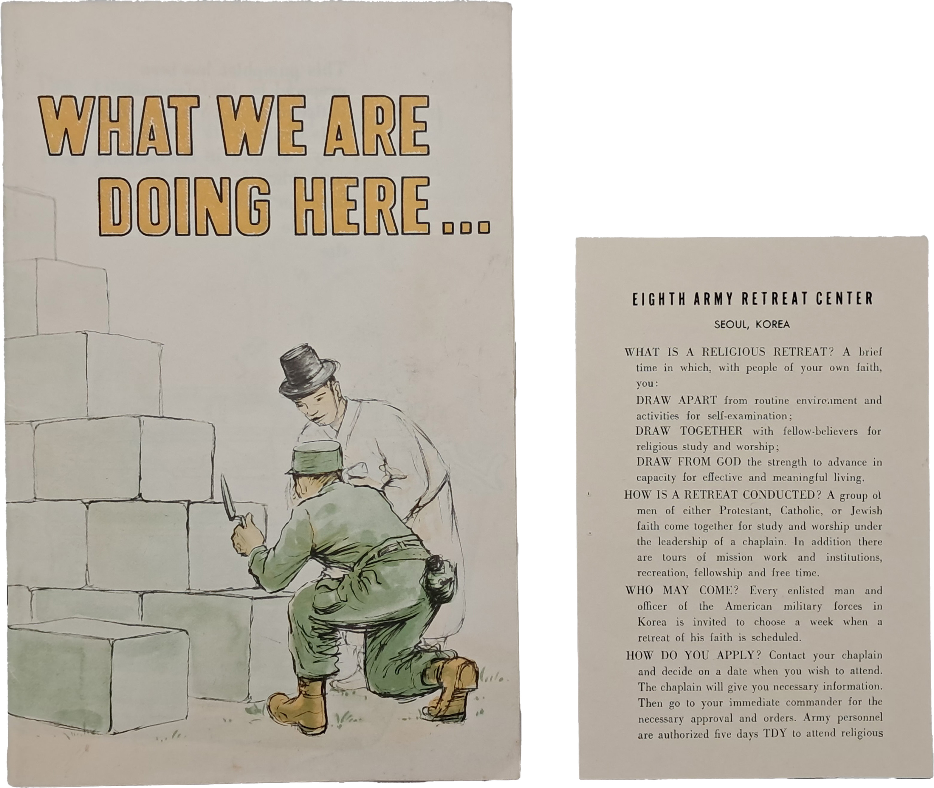 [51] 한국주둔 미군 홍보책자 - [WHAT WE ARE DOING HERE…]
