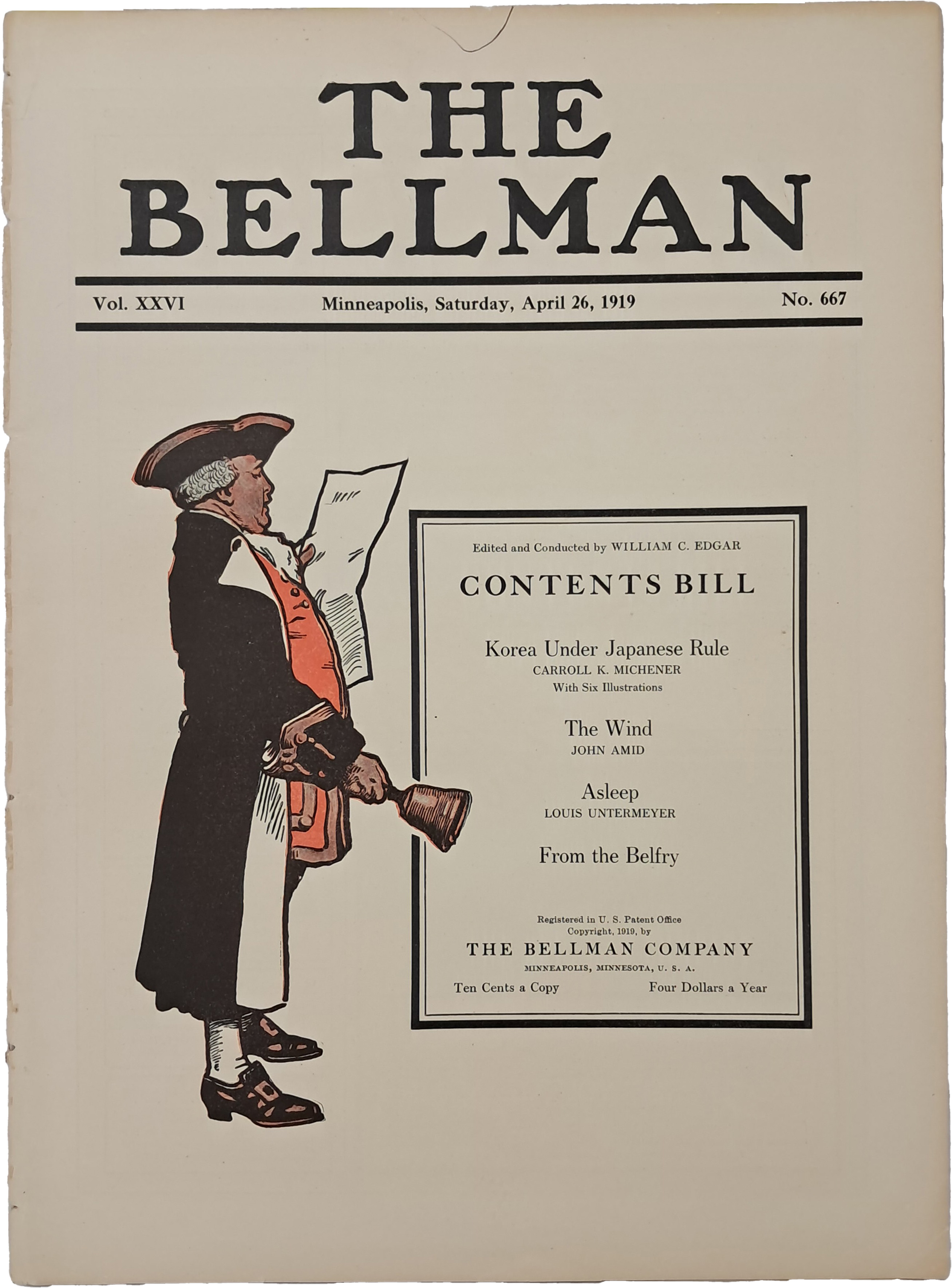 [62] 3·1운동 직후 발행된 [The Bellman] 조선 특집호