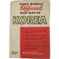 공식 한국전쟁 지도 Rand McNally Official War Map of Korea