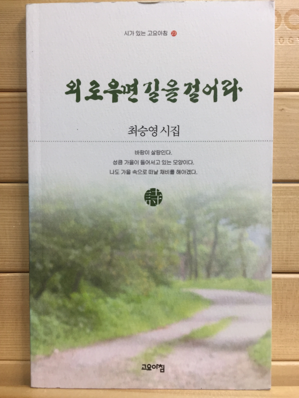 외로우면 길을 걸어라 (최승영시집,초판)