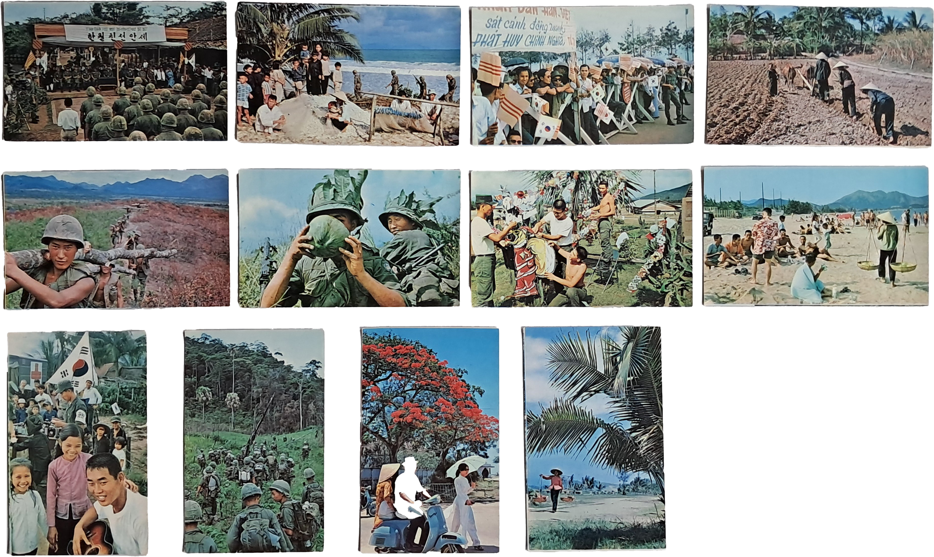 [210] 월남전 참전 한국군 홍보용 컬러엽서 세트