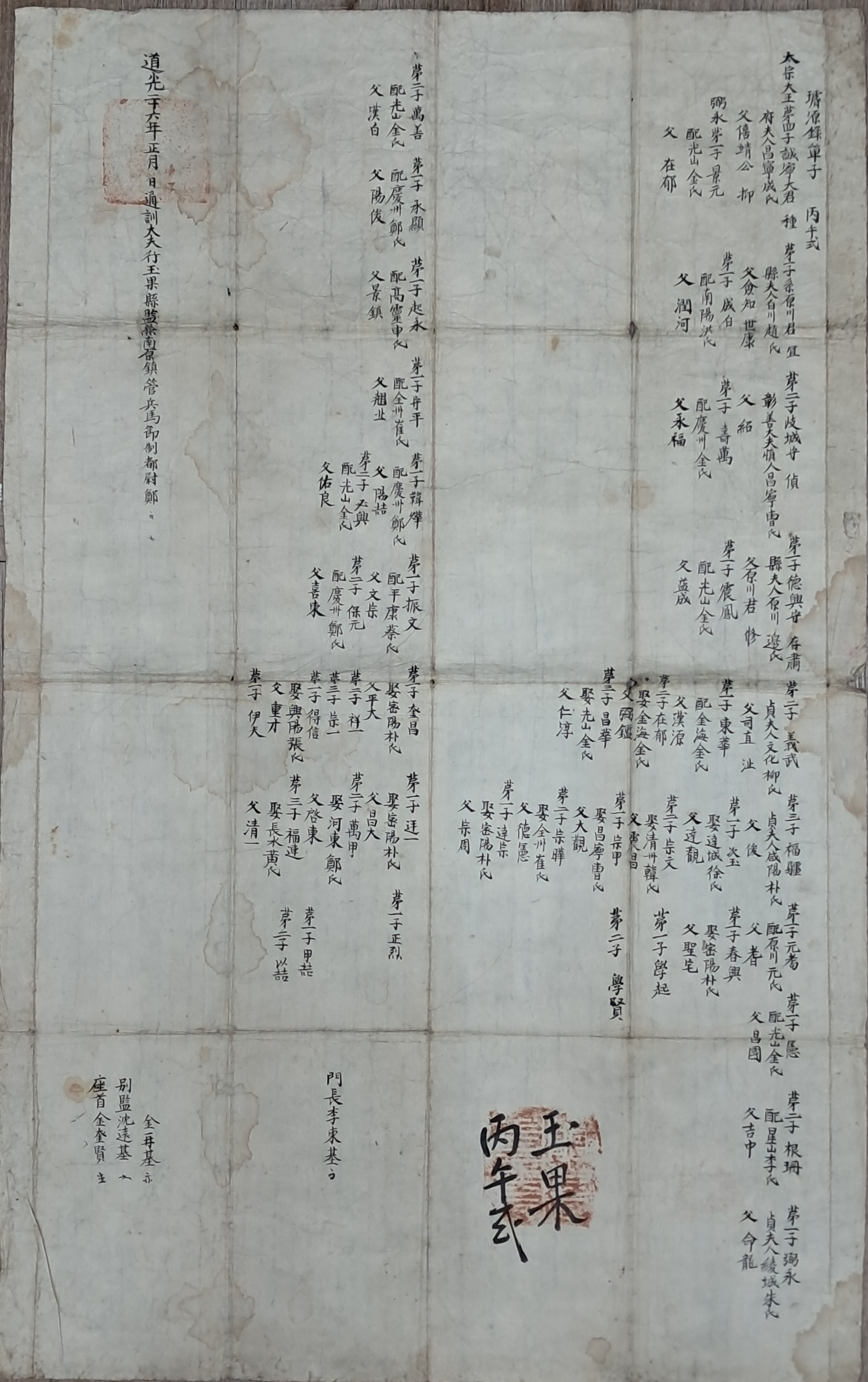 [191] 선원록단자 병오식 (璿源錄單子 丙午式)