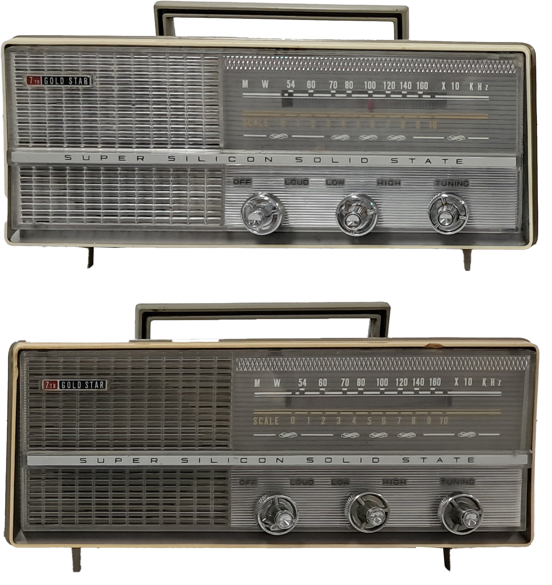 [244] 금성 휴대·탁상 겸용 트랜지스터 라디오 (BM-709) 2점 GoldStar Transistor Radio (Model BM-709)