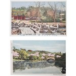 칼라판 [경성 장충단공원]과 [개성선죽교] 엽서 2점