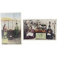조선풍속 엽서 실체 2종 - ‘신랑·신부’ 편