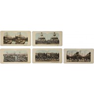 [34] 진남포항 / 러일전쟁 관련사진 등을 담은, 석판화로 제작한 스테레오 뷰 5점 일괄