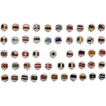 [51] [핀백 버튼 배지 Pinback Button Flag] 50점 일괄