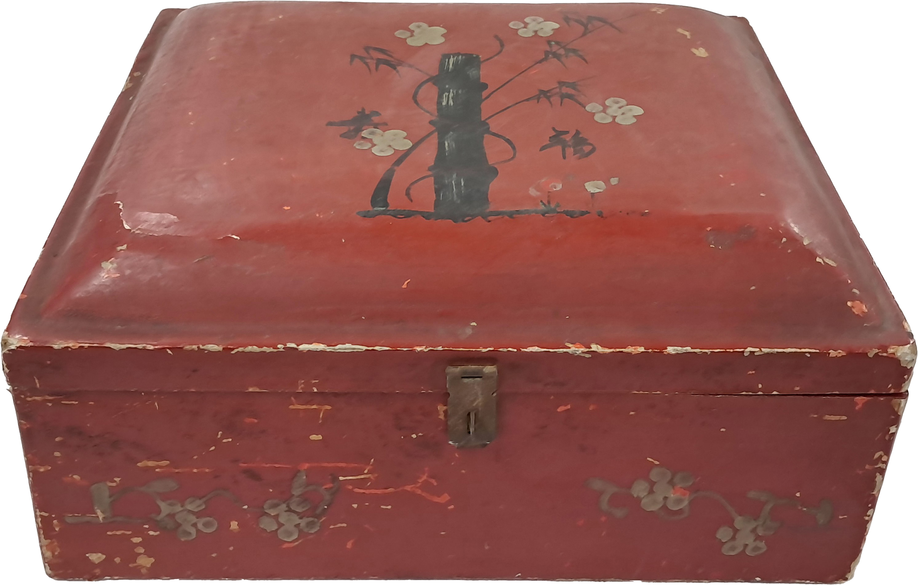 꽃무늬 나무 함