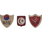 [185] 한국전쟁 UN군 방패형 표식 3점
