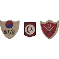 [185] 한국전쟁 UN군 방패형 표식 3점