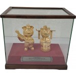 [211] 순금 도금 신랑 신부 호돌이 (Pure 24K-Gold Gilding Hodori Wedding Set)