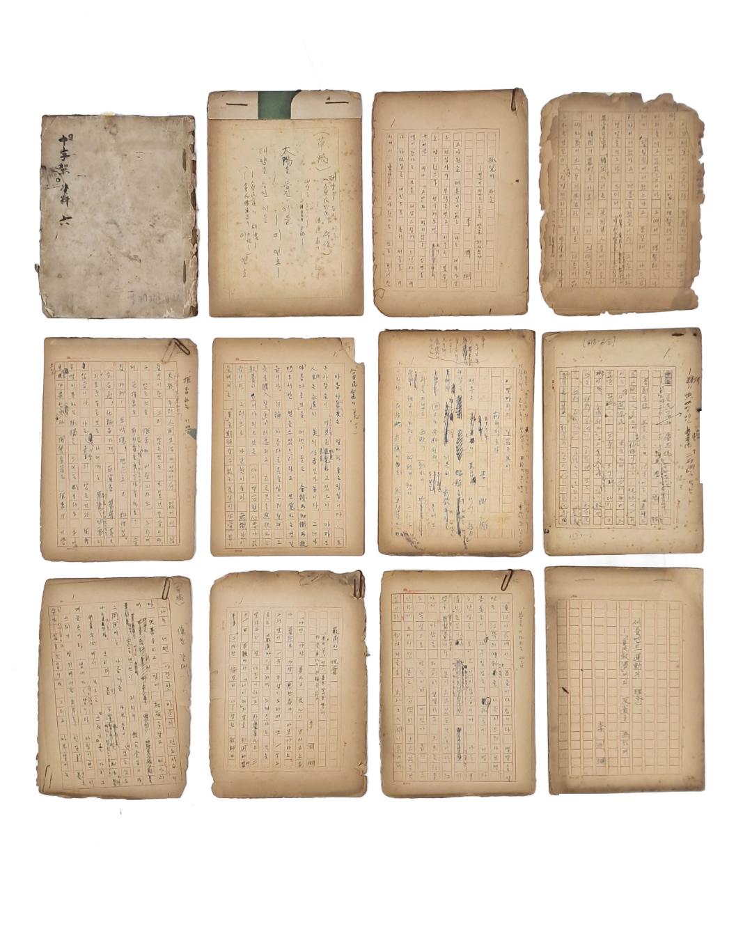 항일 독립운동가·빈민의 아버지·목사이며 화가였던 수암(壽巖) 이연호(李淵瑚)가 해방 후 이촌동에서 빈민운동을 하며 쓴 일기와 빈민운동에 관한 친필 에세이 9편 등 12점 일괄