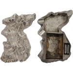 [201] 제작지 및 번지까지 명확히 각인된 [한반도 지도 입체 금속 재떨이]