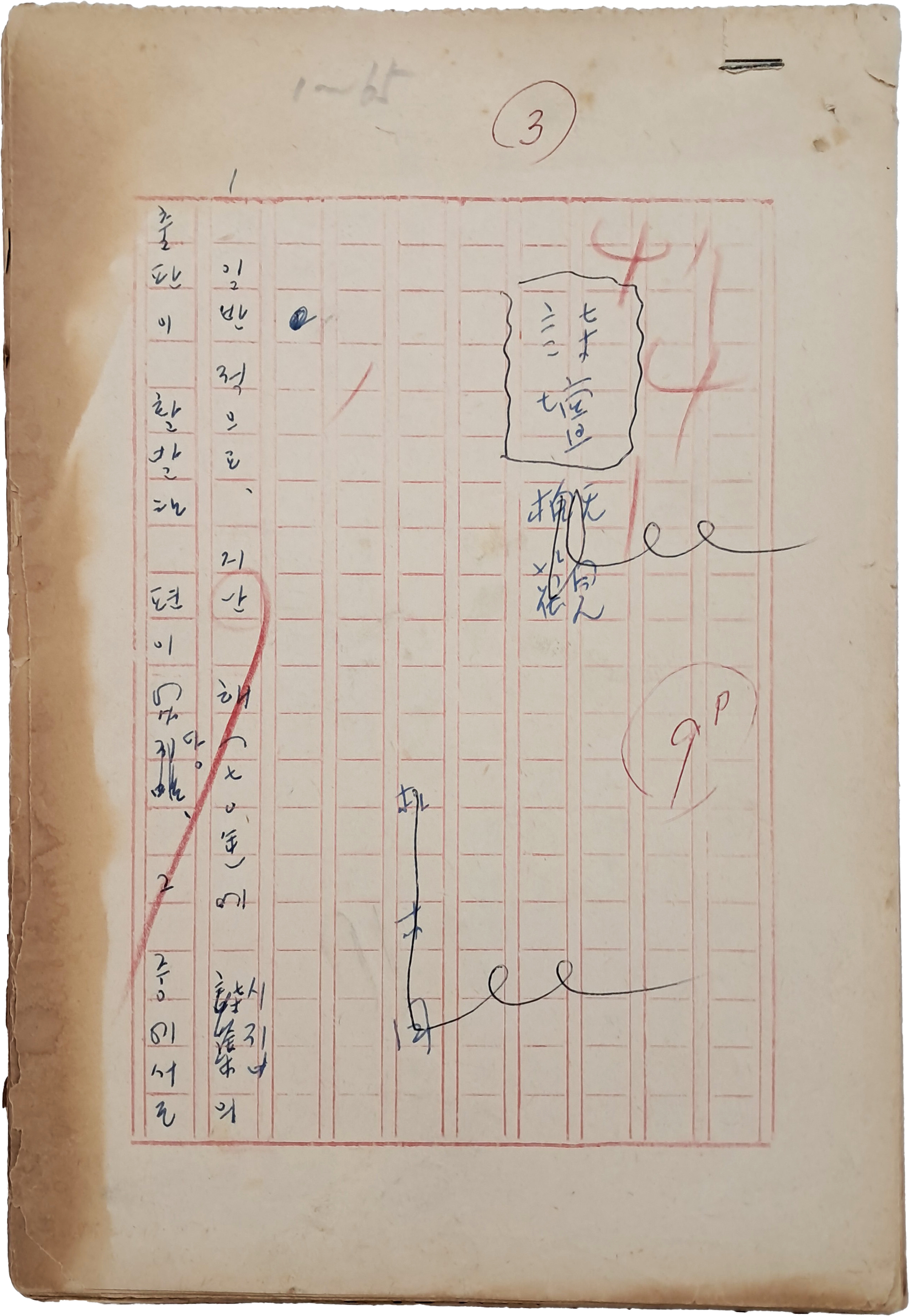 소원(素園) 박목월의 [시단개관 詩壇槪觀)] 친필원고