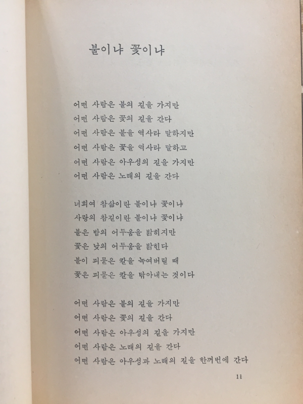 불이냐 꽃이냐 (김준태시집)