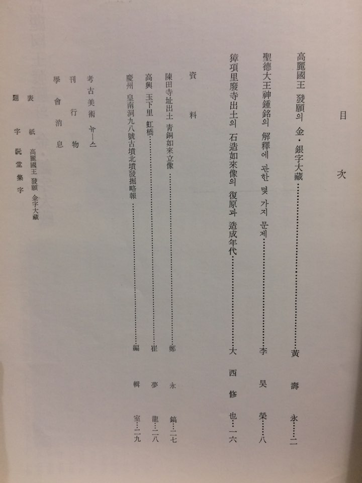 고고미술 제125호