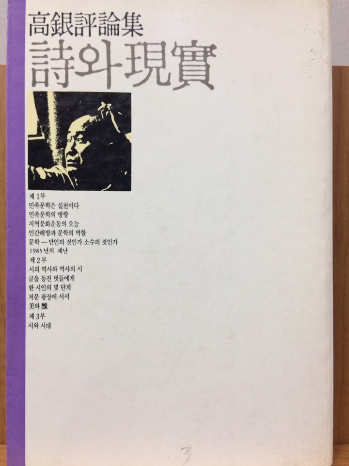 시와 현실 (고은평론집)