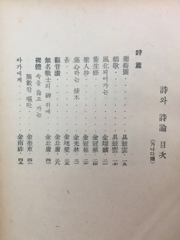 시와 시론 (1957년 연간시집)