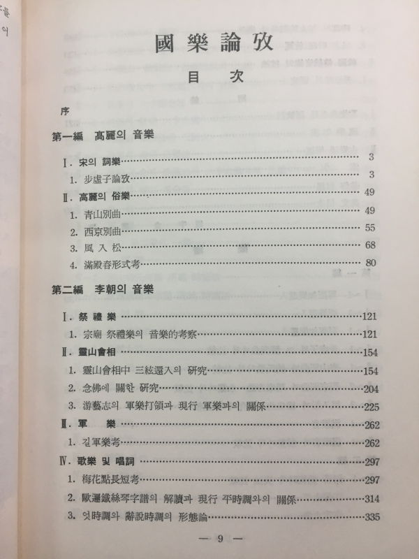 국악논고