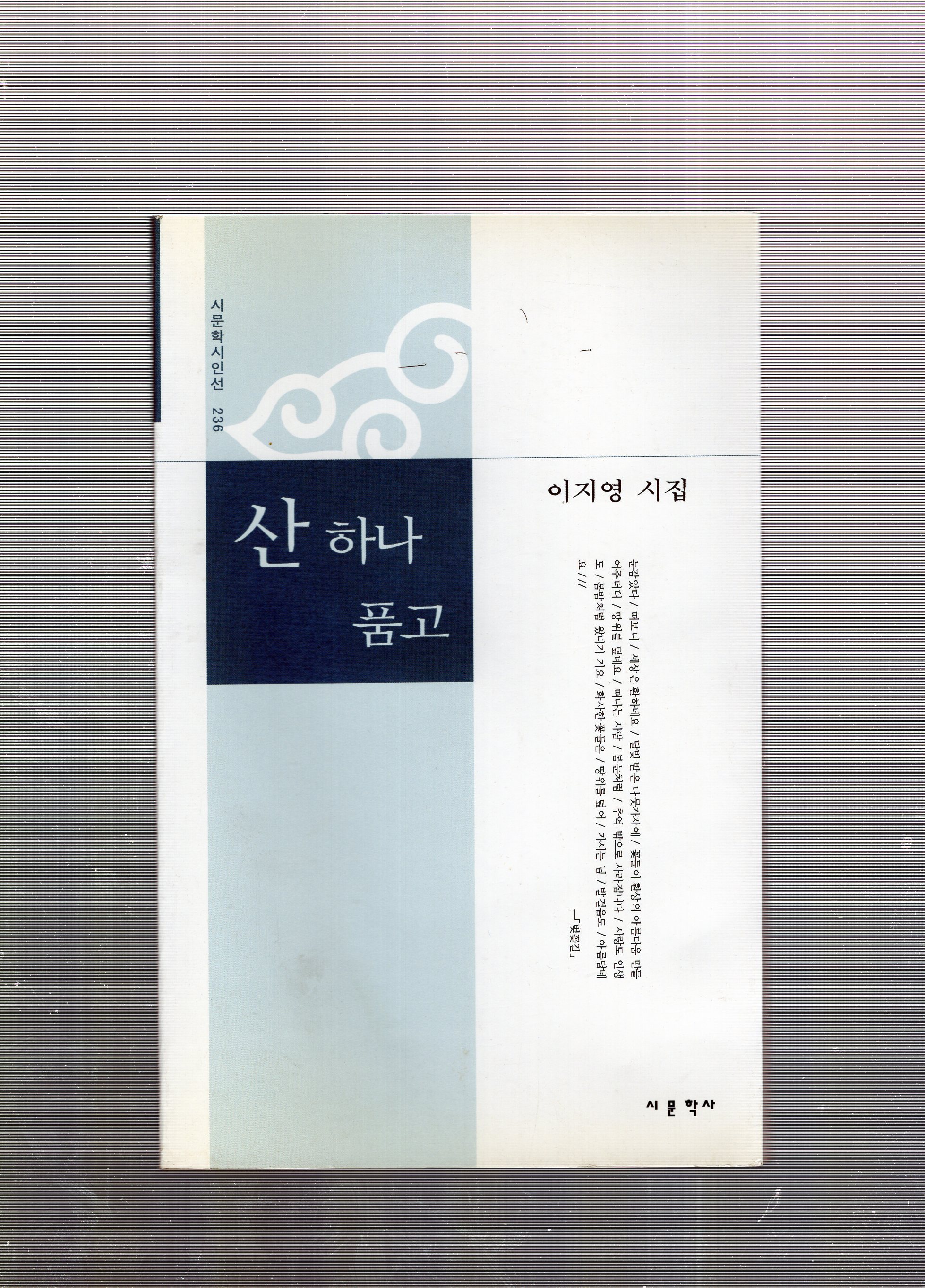 산 하나 품고(이지영 시집,초판)