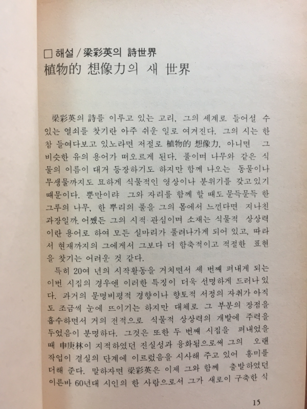 은 사시나무잎 흔들리는(양채영 시집)