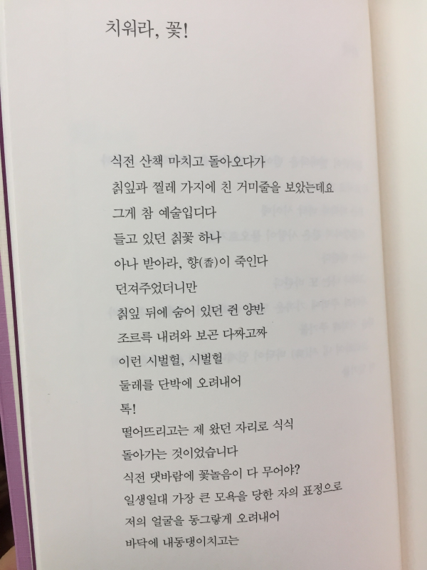 치워라, 꽃!(이안 시집,초판)