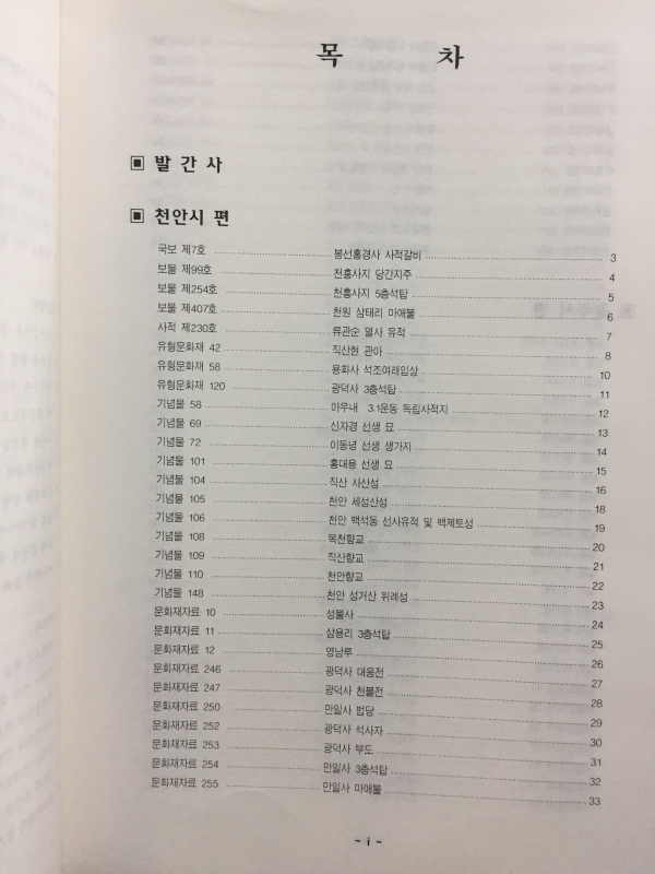 충청남도 지정문화재 해설