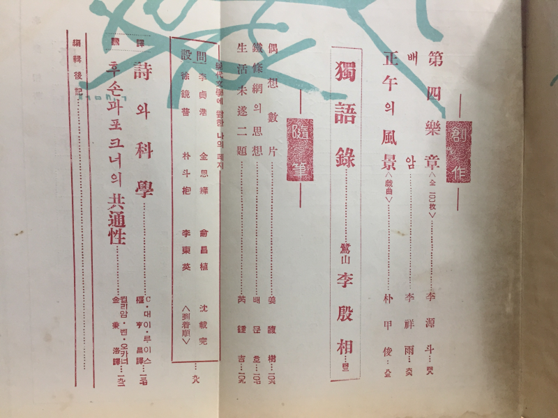 청구문학(靑丘文學) 제1집