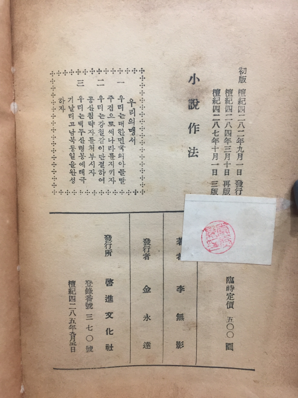 소설작법(小說作法)